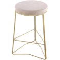 thumbnail image 1 of Meridian Furniture Tres Cream Velvet Counter Stool, 1 of 4
