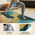 thumbnail image 4 of Teal Gold Marble Pattern Hot Yoga Mat Towel Non Slip for Hot Yoga - Quick-Drying Yoga Mat Cover with 4 Corner Pockets with Travel Bag - Hot Yoga Towel Non Slip Grip Moisture Wicking Sweat 70"x26", 4 of 6