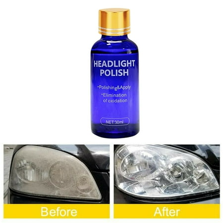 30ml Car Headlight Restoration Liquid Car Headlight Lamp Scratch Restoration Polish Repair Liquid Tool Kit,2Pcs