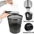 thumbnail image 3 of Electric Document Shredder - Portable/Compact - Paper Shredder - Fast Cut - Power Supply: Battery/USB - 26 x 8 CM - Gray & Black, 3 of 5
