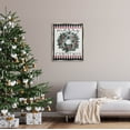 thumbnail image 2 of Stupell Industries Merry Christmas Tartan Wreath Graphic Art Luster Gray Floating Framed Canvas Print Wall Art, Design by Elizabeth Tyndall, 2 of 6