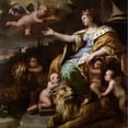 thumbnail image 3 of Luca Giordano 15x15 Black Modern Framed Museum Art Print Titled - Allegory of Magnanimity (About 1670), 3 of 5