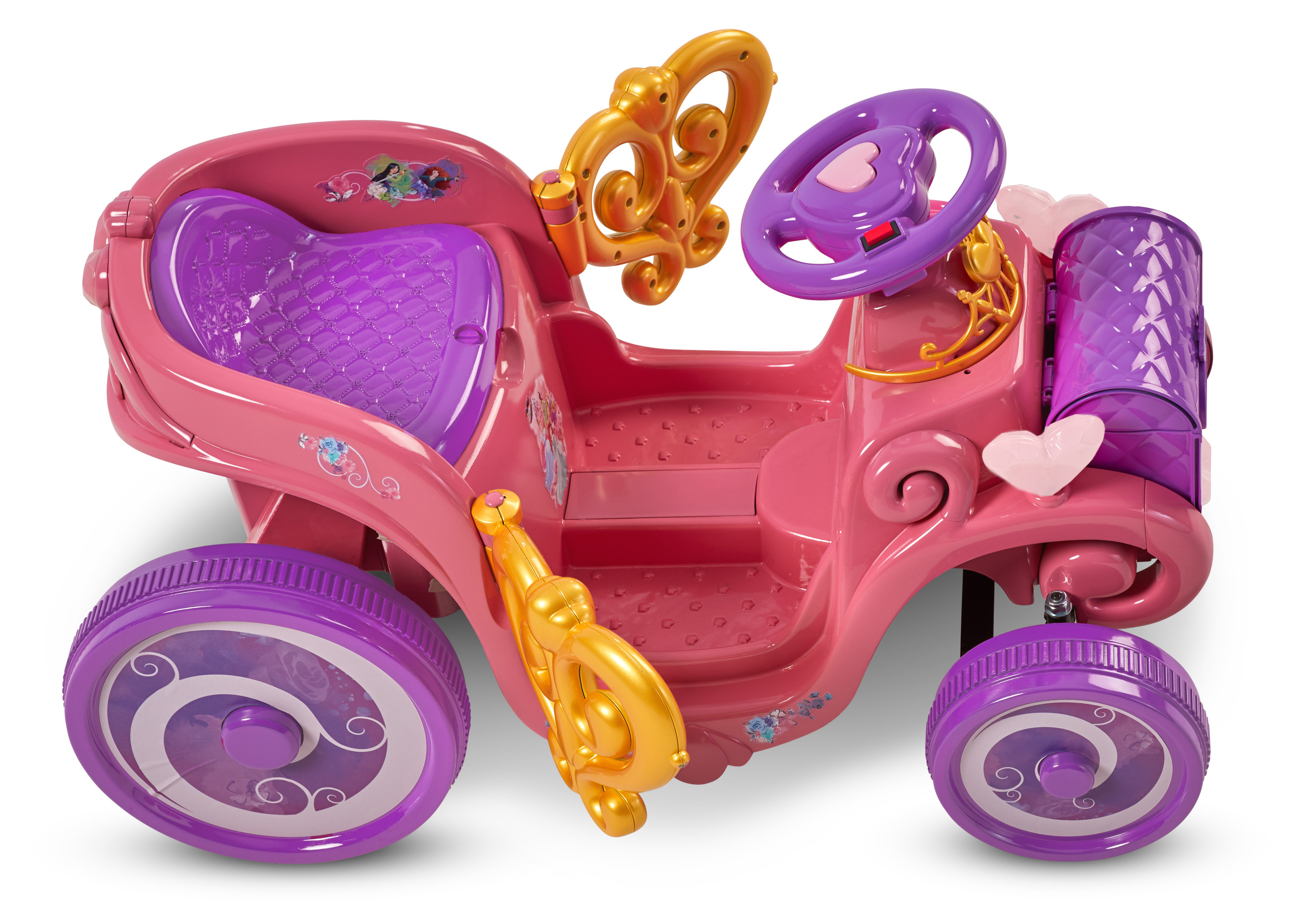 Disney Princess Enchanted Adventure Carriage Quad, 6-Volt Ride-On Toy by Kid Trax, ages 18-30 months, pink - image 3 of 8