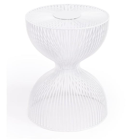 Beaumont Lane White Metal End Table