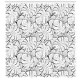 thumbnail image 3 of Ambesonne Black and White Shower Curtain, Palm Leafage, 69"Wx75"L, Black White, 3 of 3