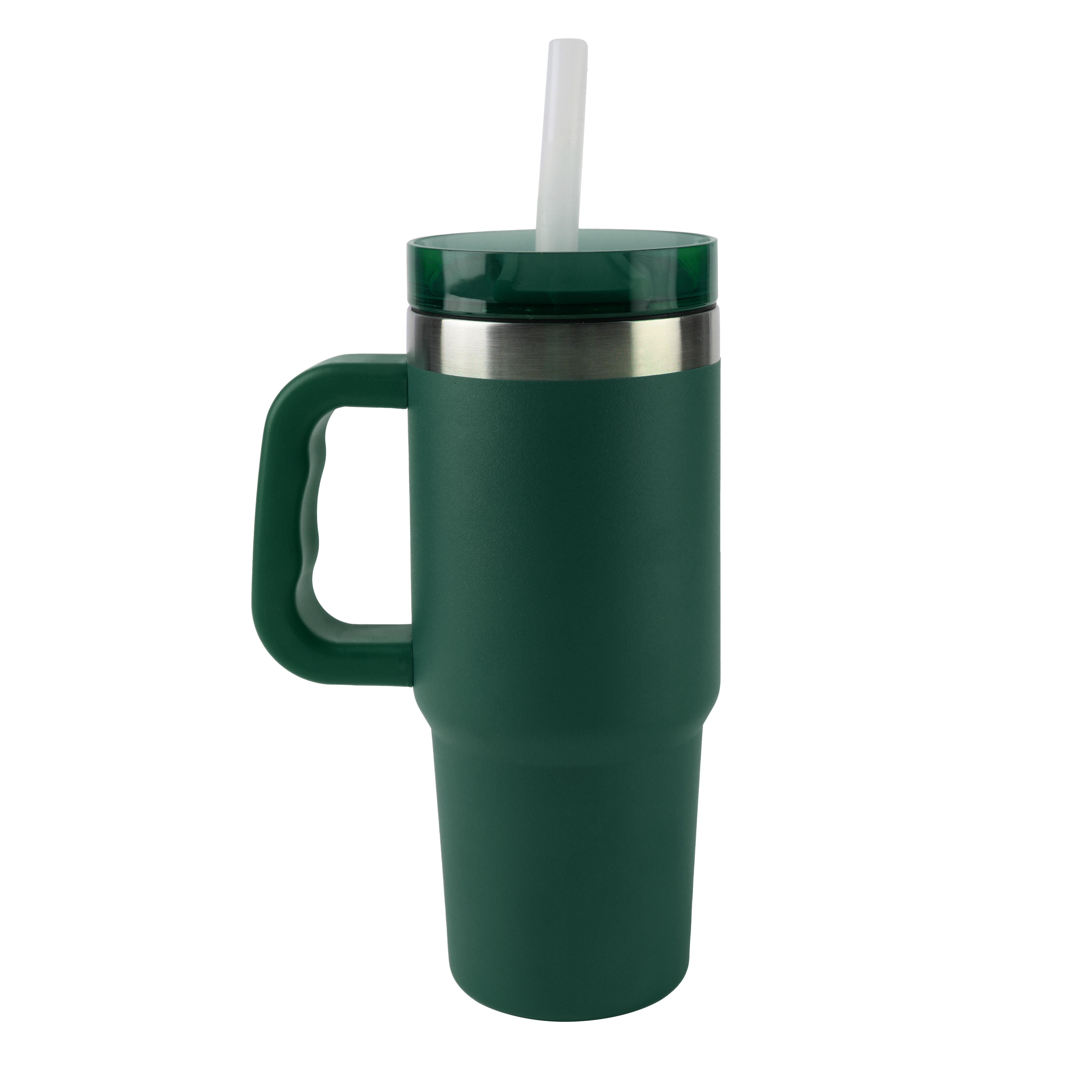 Ozark Trail 18 oz Stainless Steel Insulated Tumbler with Handle, Dark Green