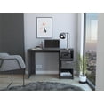 thumbnail image 4 of Desks, 43.3” Wide Compact Computer Desk with Drawer & Shelves | Grey Engineered Wood, 4 of 9