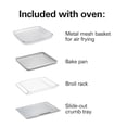 thumbnail image 5 of Air Fryer Toaster Oven Combo, 4 Slice Capacity, Fits 9 Inch Pizza, Stainless Steel, 5 of 6