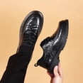 thumbnail image 4 of Men's Cowhide Leather Casual Thick-Sole Business Shoes, 4 of 6