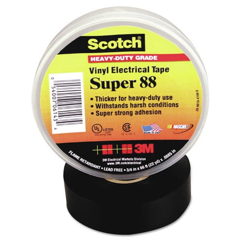 Pack of 10 Scotch 054007-10828 White #35 Electrical Tape .75-Inch by 66-Foot