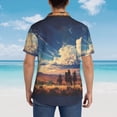 thumbnail image 6 of Daiia Western Desert Cloud Cowboy Hawaiian Shirt for Men Gentle Cotton Regular Short Sleeve Casual-Medium, 6 of 9