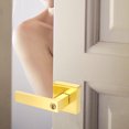 thumbnail image 5 of HEATSHAKING 1 Set Golden Square Aluminum Alloy Door Lever for Home Use with Security Protection 11.8x5.6x2.6in, 5 of 5
