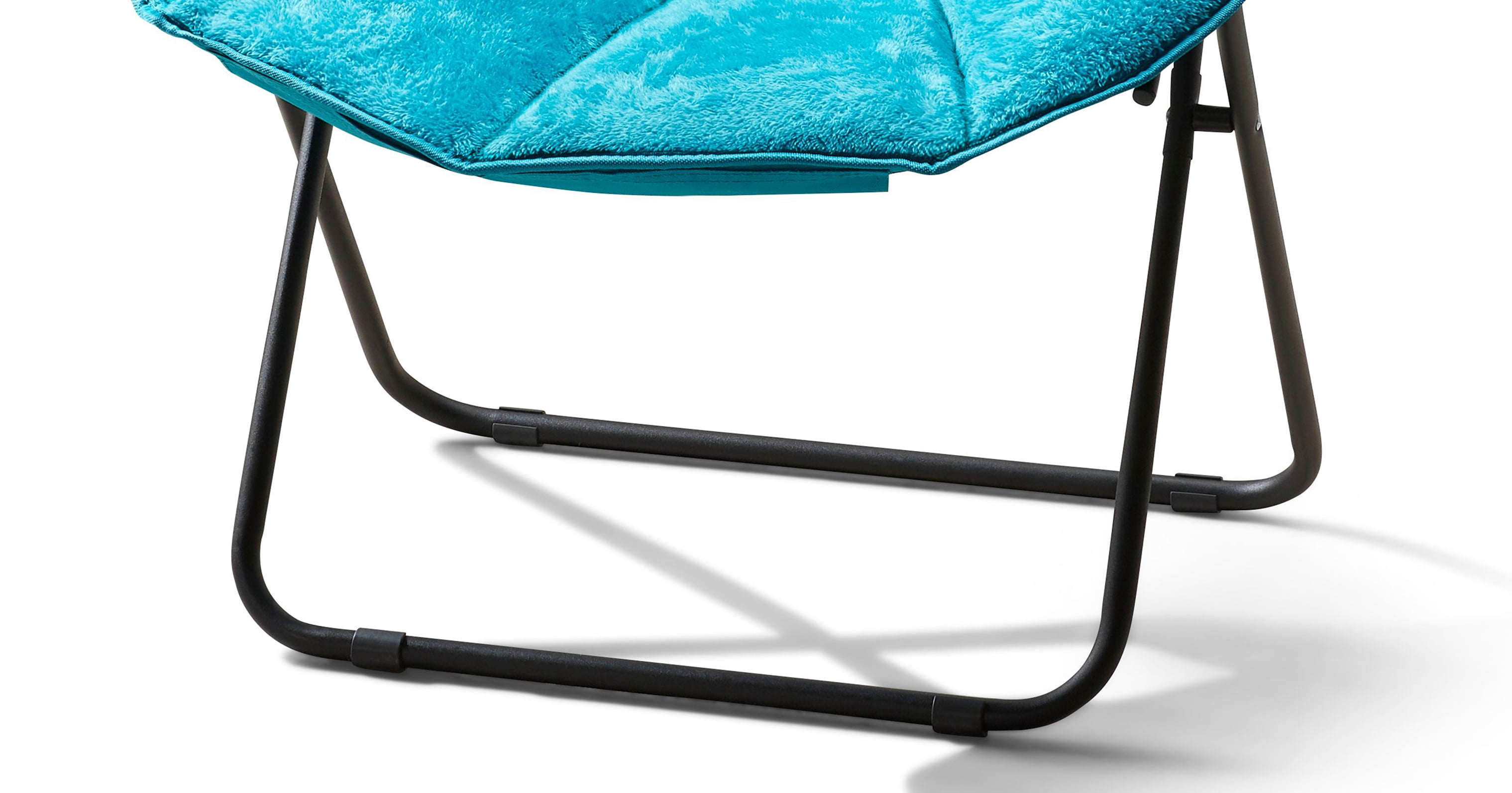 Mainstays Folding Plush Saucer Chair, Multiple Colors