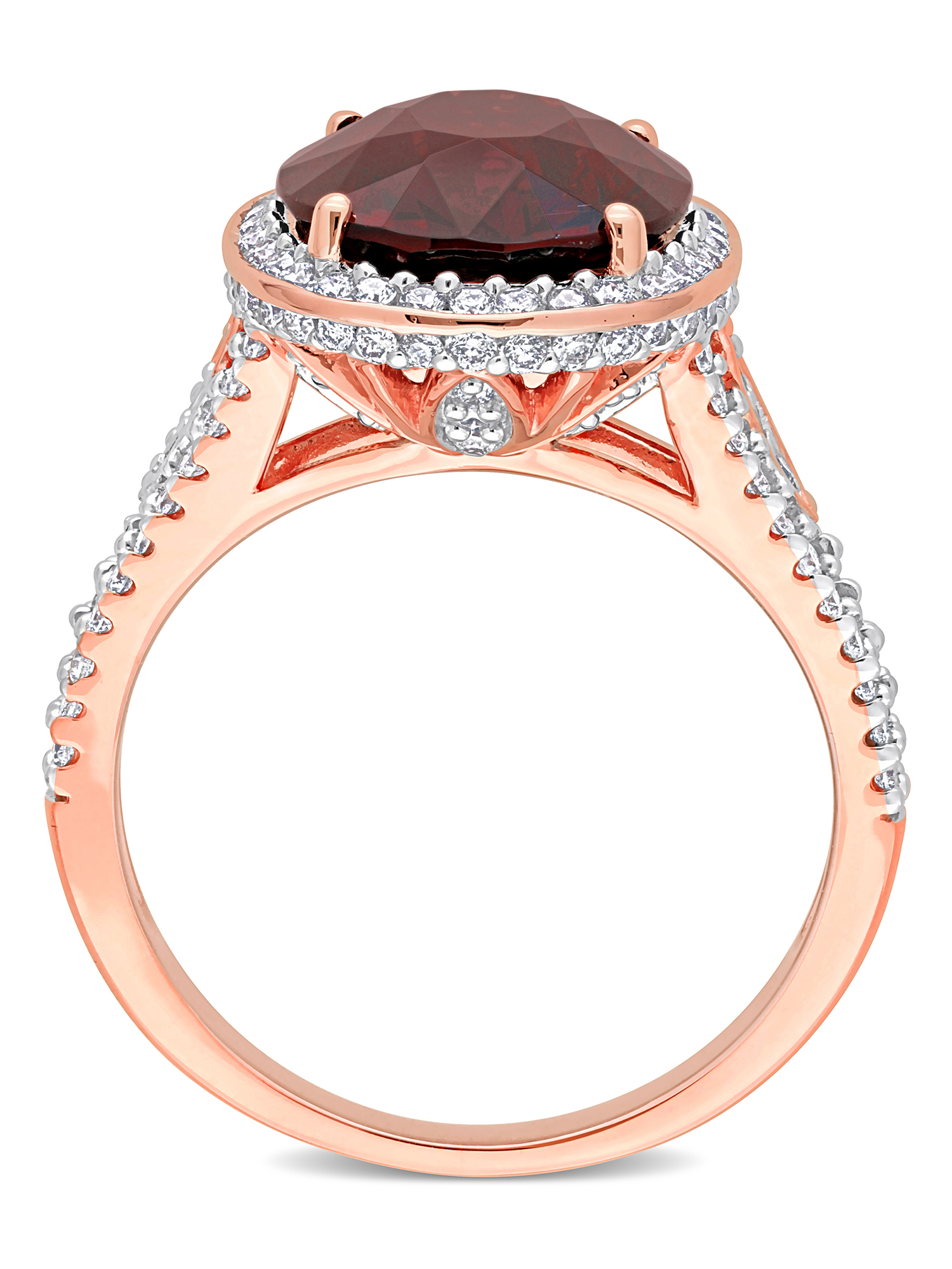 Everly Women's Garnet 14K Rose Gold Engagement Ring