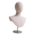 thumbnail image 5 of TOOYFUL Mannequin Head Hat Display Model Freestanding Desktop Decorative Adjustable Height Hat Rack for Hairpiece Cap Headset Glasses Silver Base, 5 of 10