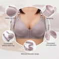 thumbnail image 3 of Popvcly Easy On Front Closure Wireless Comfort Bra for Women, Wireless Cotton Sleep Bras, Size 80/36-100/44, 3 of 6