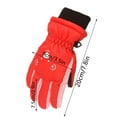 thumbnail image 2 of Toddler Girls Boys Snow Gloves Kids Ski Winter Gloves Waterproof Windproof Children Warm Gloves(Red), 2 of 4