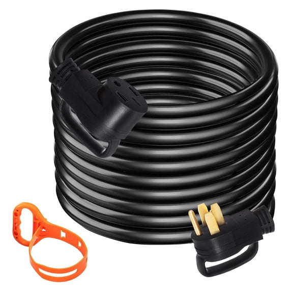 25 FT 50 Amp RV Extension Cord - N14-50P to N14-50R Heavy Duty 6/3 8/1 STW RV Power Cord for EV Charging, Welders, RVs & Campers