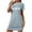 Blue, variant on HomeGardon Women's Sleepwear Nightgowns for Women,Women's Oversized Short Nightgown Printed Round Neck and Short Sleeves dress,S-XXL