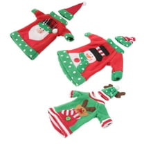 HONITANO 3Pcs Wine Bottle Cover Reindeer Design Fabric Material For Festive Sweaters And Ugly Sweater Ornaments