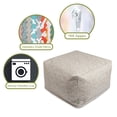 thumbnail image 2 of Majestic Home 85907237059 Charlie Beige Metallic Ottoman - 27 x 27 x 17 in., 2 of 6