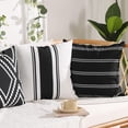 thumbnail image 4 of Outdoor Pillow Covers 18x18 Inch Set of 4 Waterproof Modern Geometry Throw Pillows Outdoor Summer Waterproof Decor for Patio Funiture Garden Polyester Cushion Covers 013A, 4 of 5