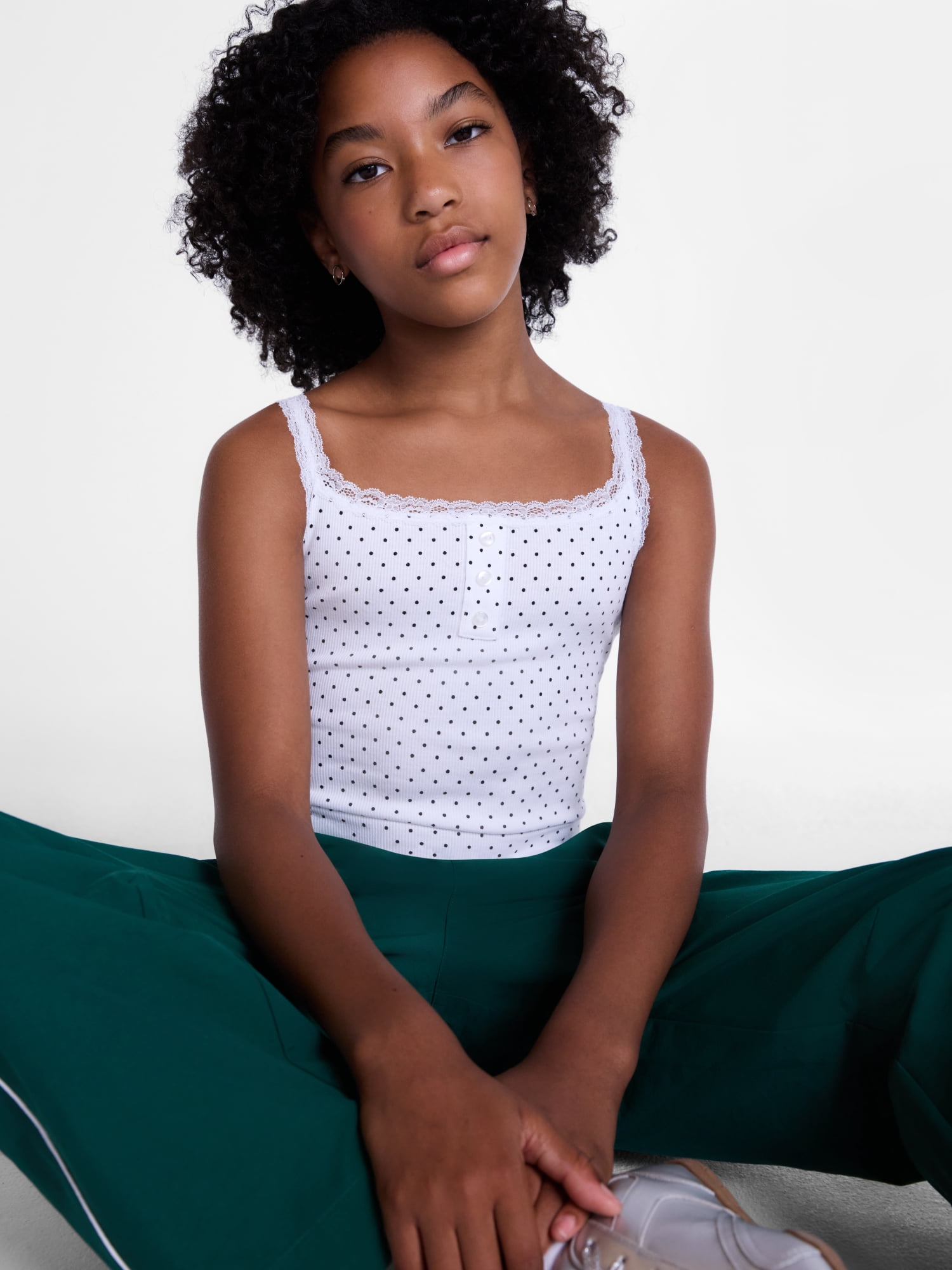 Weekend Academy Girls Henley Tank Top, Sizes 4-18