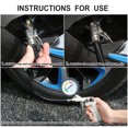 thumbnail image 3 of Universal 220 PSI Tire Inflator Air Pressure Gauge for Vehicle, 3 of 7
