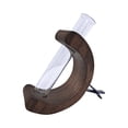 thumbnail image 1 of Clip para ventilación de coche, accesorios para coche, soporte de madera transparente, mini jarrón de cristal Marrón oscuro, 1 of 9