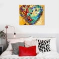 thumbnail image 5 of Nawypu  Love Heart Canvas Wall Art Beautiful Butterflies Painting Wall Art Romantic Love Heart Artwork Gift for Wife Women Anniversary Framed and Stretched Ready to Hang, 5 of 5