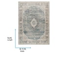 thumbnail image 4 of Livabliss x Becki Owens Marlene Vintage Medallion Area Rug,9'11" x 14',Blue/Cream, 4 of 10