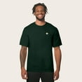 thumbnail image 3 of Dalix Cappuccino Embroidered Cotton Relaxed Boxy Fit Short Sleeve Crewneck Tee Shirt Mens in Forest Green 2XL XX-Large, 3 of 5