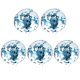 thumbnail image 4 of KAKOWELY 1 juego de 5 globos Bobo transparentes de 20 pulgadas con confeti de lentejuelas para fiestas de cumpleaños y bodas, 4 of 4