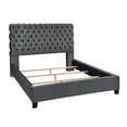 thumbnail image 4 of Roundhill Furniture Apoera Velvet Tufted Bed, Queen Size, Gray, 4 of 5