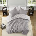 thumbnail image 5 of Luxury 3Piece Bedding Sets 100% Cotton Charcoal Sateen Modern AllSeason Comforter, 5 of 10