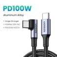 thumbnail image 1 of USB C to USB Type-C Cable 100W 60W For iPhone 15 Macbook Samsung S23 Fast Charge Cable E-marker USB Type C 100W PD Cable 100W Single Angle_46 2m, 1 of 7