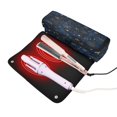 thumbnail image 3 of Hair Tool Organizer Bag with Heat Resistant Mat Removable Travel Storage Case for Hot Air Brushes Curling Irons Twinkling Stars and Constellations, 3 of 8