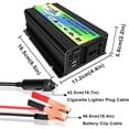 thumbnail image 3 of Inversor de onda sinusoidal modificada de potencia máxima de 3000 W, convertidor de alta frecuencia de CC de 12 V a CA de 220 V, negro, 3 of 5