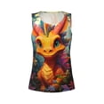 thumbnail image 4 of Lsque Colorful Flower Chameleon Printed Workout Tank Tops for Women, Athletic Sports Tank Tops, Compression Sleeveless Dry Fit Shirts,Sleeveless Yoga Shirt-Medium, 4 of 9