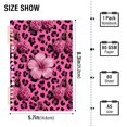 thumbnail image 3 of Haosy Pink Leopard Print Cherry Flower Notebooks 1-subject Journal 60 Sheets A5 College Ruled Paper Detachable Ring 8.3"x5.7", 3 of 8