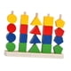 thumbnail image 1 of Juego de juguetes Montessori, juguetes de secuenciación de cuentas de madera, material didáctico, juguetes de interacción, apilador de formas a juego, 1 of 9
