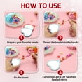 thumbnail image 5 of Uxcell 3 Pack Beadable Mirrors with Handle, 6.4 Inch Long Heart Shape Bead Mirror Bars Removable for DIY Crafts(Yellow), 5 of 7