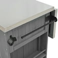 thumbnail image 4 of RONSHIN Wood Outdoor Kitchen Island with Stainless Steel Top & Accessories - Gray, 4 of 9