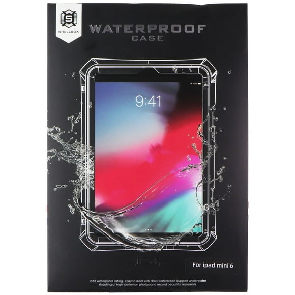 Shellbox IP68 Waterproof Case for Apple iPad Mini 6th Gen - Black