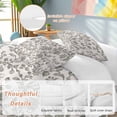thumbnail image 2 of 3 Piece Sage Green Leaf Duvet Cover Set California King,Microfiber Comforter/Quilt Cover with Corner Ties and 2 Pillowcases,Retro Farmhouse Plant Floral Branch All Season Bedding with Zipper Closure, 2 of 8