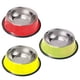 thumbnail image 1 of Paquete de cuencos de acero inoxidable para gatos, cuencos de comida y agua para cachorros, coloridos antideslizantes MFZFUKR BST3006944-2, 1 of 6