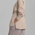 thumbnail image 2 of Yokua Womens Sweatshirt Oversized Half Zip Up Drawstring Waist Long Sleeve Side Slits Soft Casual Pullover Sweatshirts Tops, 2 of 8