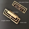 thumbnail image 4 of 6pcs Brushed Gold Copper Drawer Pulls Chinese Modern Style Double Hole 32mm, 4 of 5