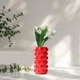 thumbnail image 6 of Esquirla Flower Arrangement Fruit Vase Desk Ornament for Dry Fresh Flower Porcelain Flower Vase Table Vase for Bookshelf Party Bedroom strawberry red, 6 of 8