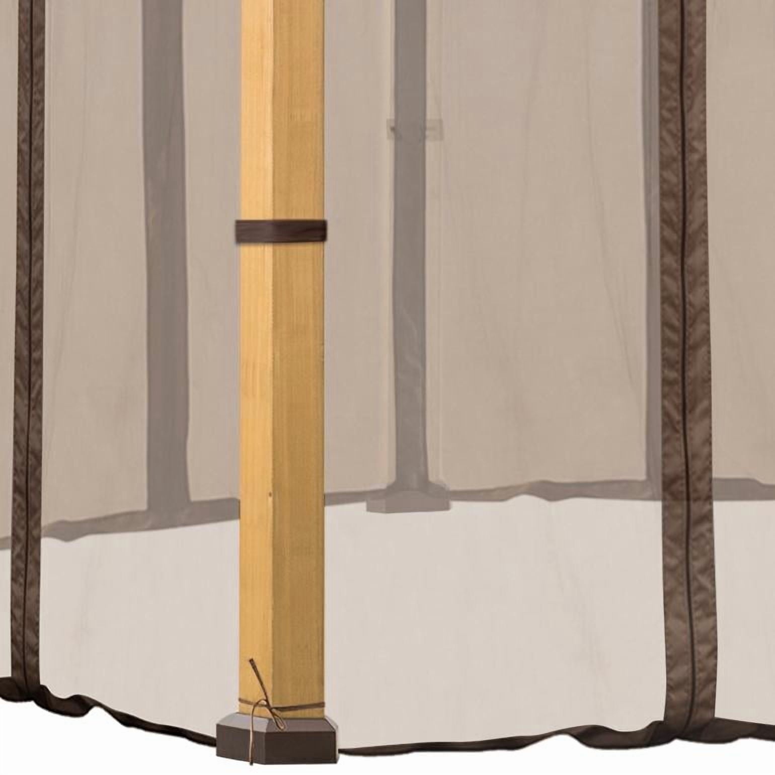 Sunjoy Brown polyester mosquito netting Gazebo Netting 8-Panel Screen Walls for Outdoor Patio For 13 ft. x 13 ft. Octagon Hardtop Gazebo